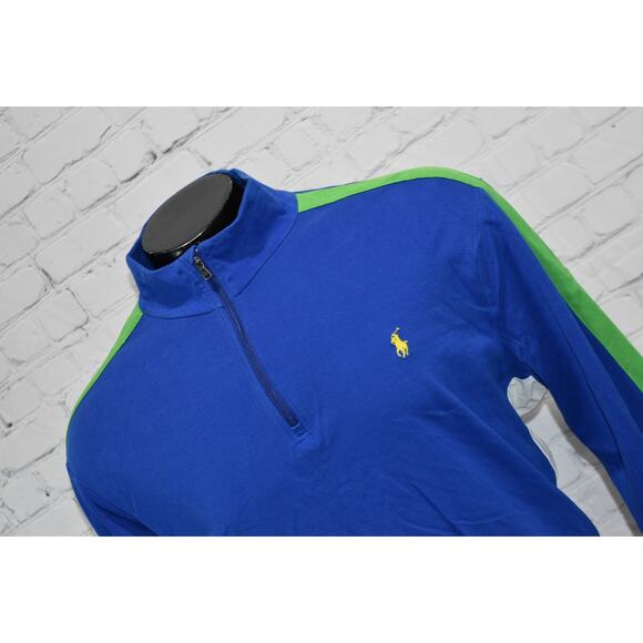 Polo Ralph Lauren Golf Pullover Mens 2XL Pima Soft Touch Blue Shirt 1/4 ZIP - Picture 1 of 8